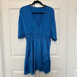 Blue Satin Dress